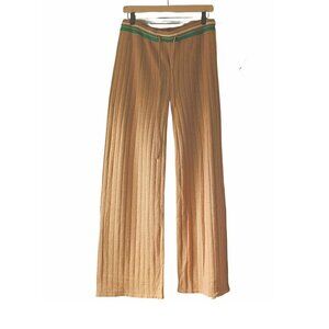Monrow Wool Cashmere Ribbed Light‎ Brown Pants Size Large NWT